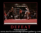 Defeat Motivational Poster