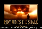 Indy Jumps the Shark Motivational Poster