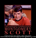 Lieutenant Commander Montgomery Scott Motivational Poster