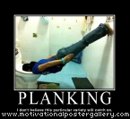 Planking Motivational Poster