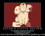 Satan's Little Helper Motivational Poster